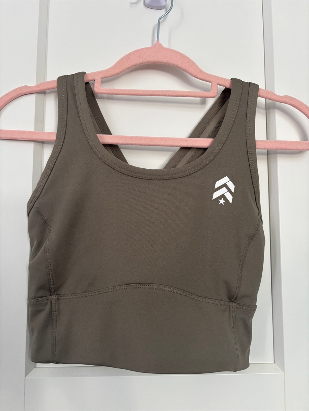 Nimble Activewear Olive Tank Crop with Racerback